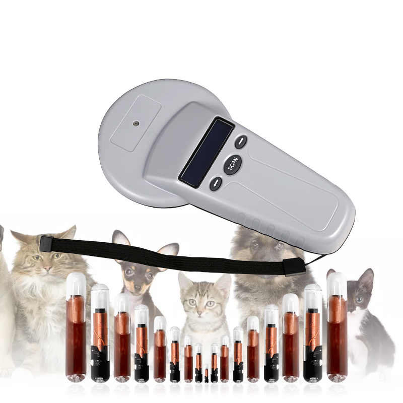 RFID 132.4kHz Animal tags Reader for Pets Clinic Pet identification Glass tags Handheld Scanner