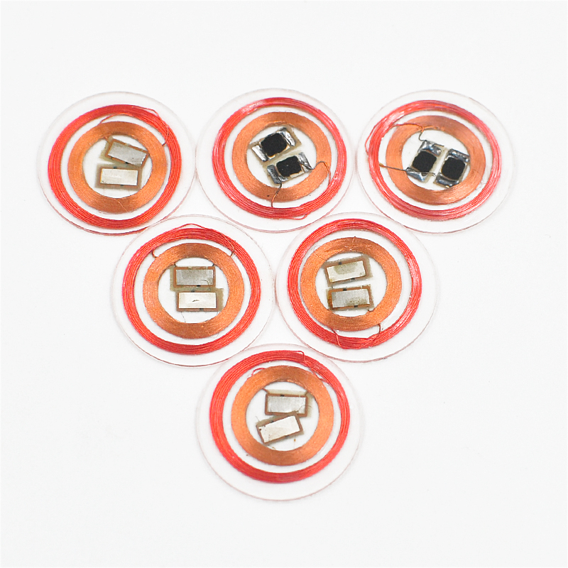 Dual chips and antenna ID IC visible RFID coin card