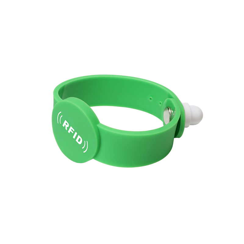 PVC03 RFID PVC Anti Tamper Wristband Adjustable Smartband for Children with Disposable Button