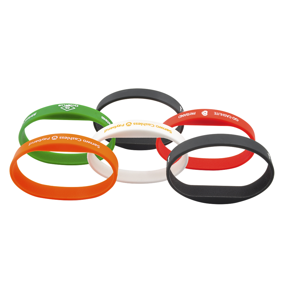 GJ01 RFID16mm Sport Silicone Wristband Oblate Hand Wrist