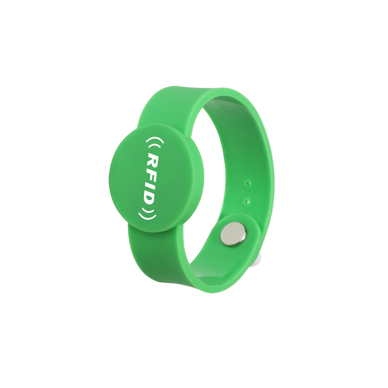 GJ12 RFID Anti Tamper Silicone Wristband Adjustable Bracelets for Children with Disposable Button
