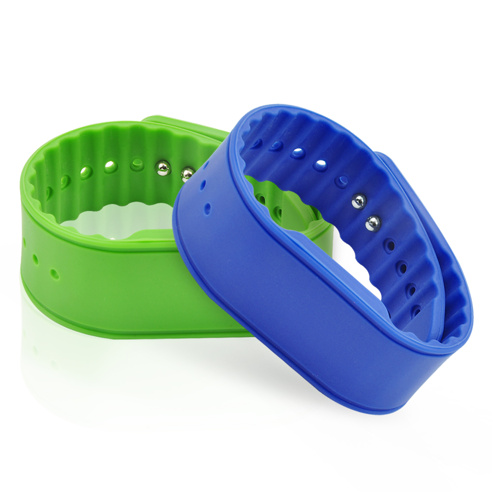 GJ08 RFID NFC Silicone Wristband Reusable Buckle Rubber Wristband