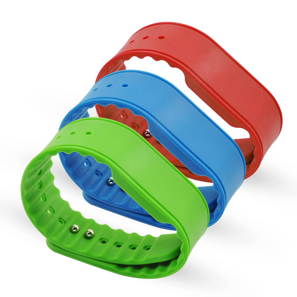 GJ08 RFID NFC Silicone Wristband Reusable Buckle Rubber Wristband