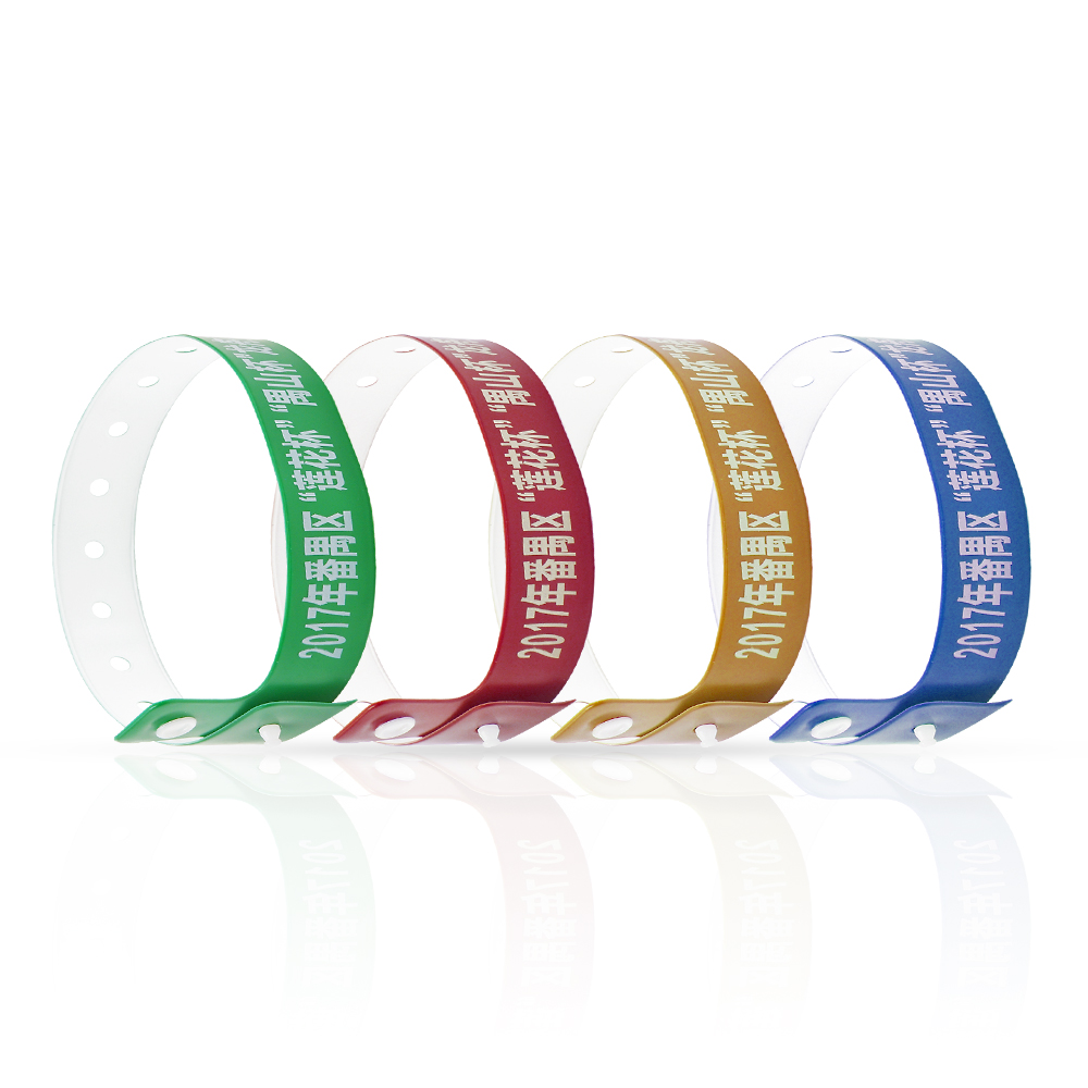 PVC01 RFID PVC Wristband NFC Sport Disposable Button Wristband