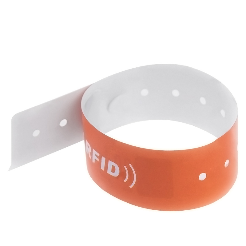 TK02 RFID NFC  Paper Wristband Disposable Copperplate Paper Bracelets