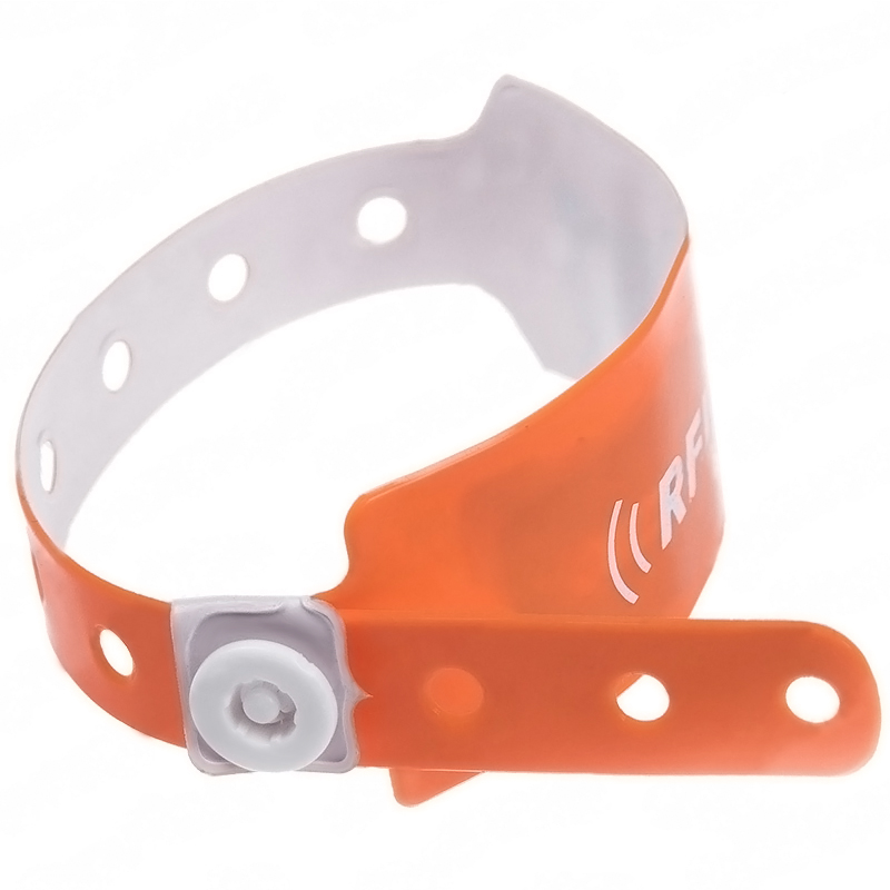 PVC01 RFID PVC Wristband NFC Sport Disposable Button Wristband