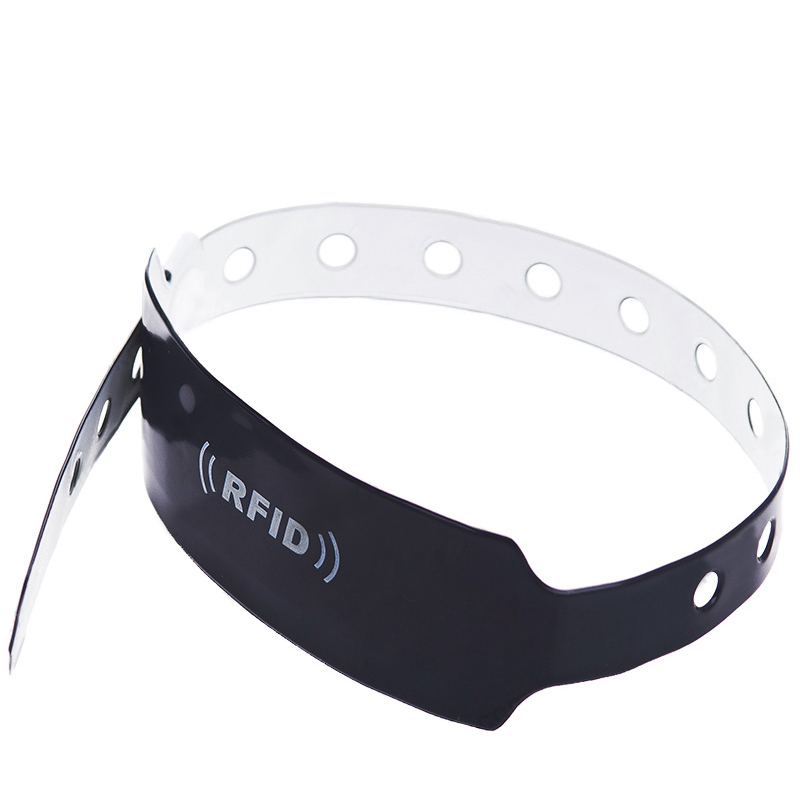 PVC01 RFID PVC Wristband NFC Sport Disposable Button Wristband