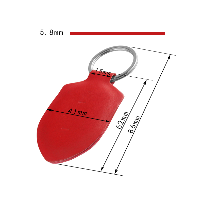 PG07 RFID Key Fob Waterproof  leather Key Tag For access control