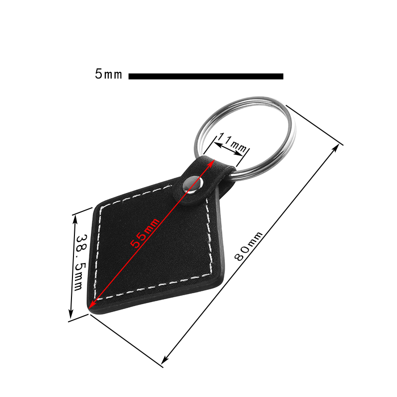 PG09 RFID Key Fob  leather Key Tag Key Holder For access control
