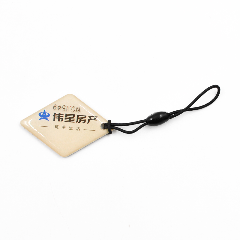 DJ14 RFID Epoxy Key fob Waterproof NFC key chain Crystal key holder