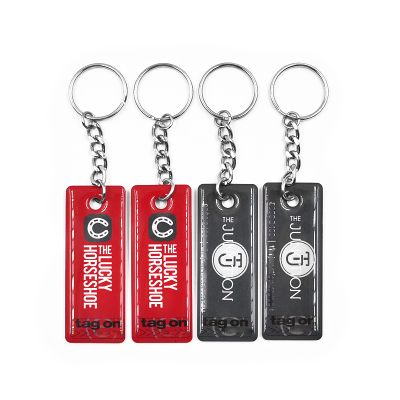 DJ16 RFID Epoxy Key fob Waterproof NFC key chain Crystal key holder