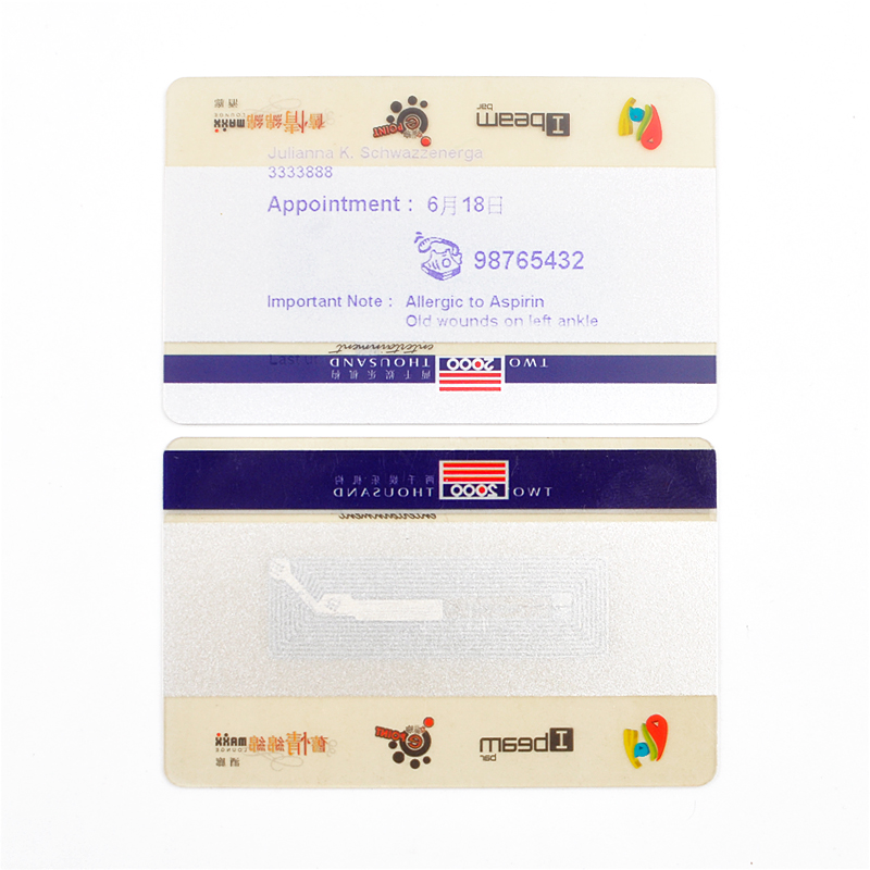 RFID PVC Transparent Card  NFC Blank Smart Card Printed Card