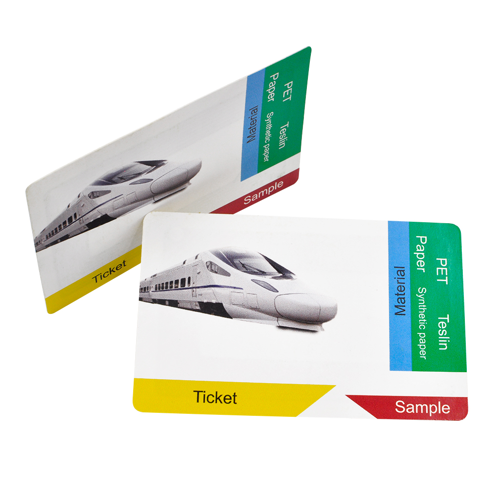 RFID Customized Paper Smart Card NFC Printed Card for Airline ticket Bullet train ticket