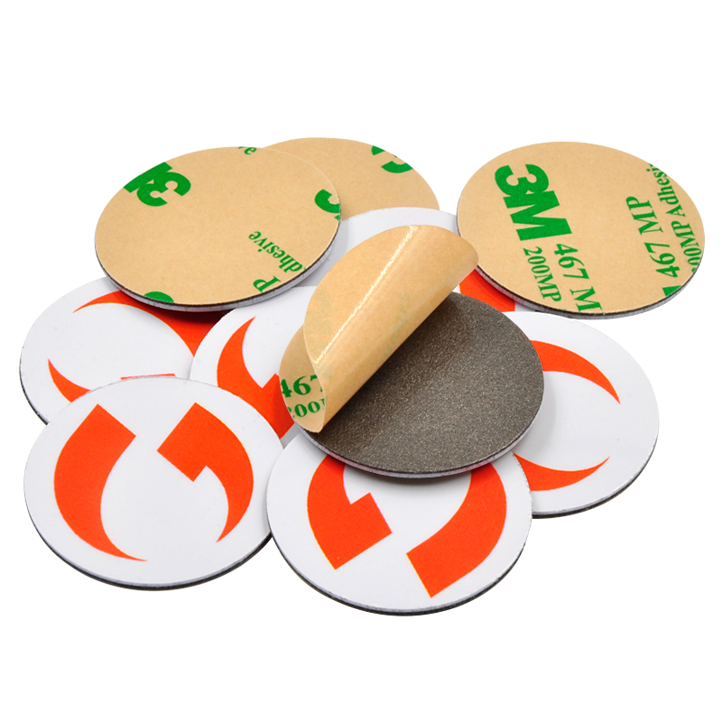 RFID PVC Anti-metal Coin Tags NFC EM4305 label for Asset management