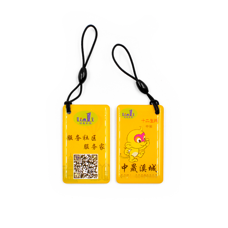 RFID Crystal Epoxy Key fob NFC TK4100 Card Waterproof key chain key holder for Access control,Payment