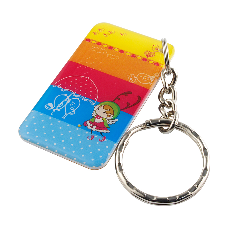 RFID MF1 S50 S70 Crystal Epoxy Key fob NFC Card Waterproof key chain key holder for Access control