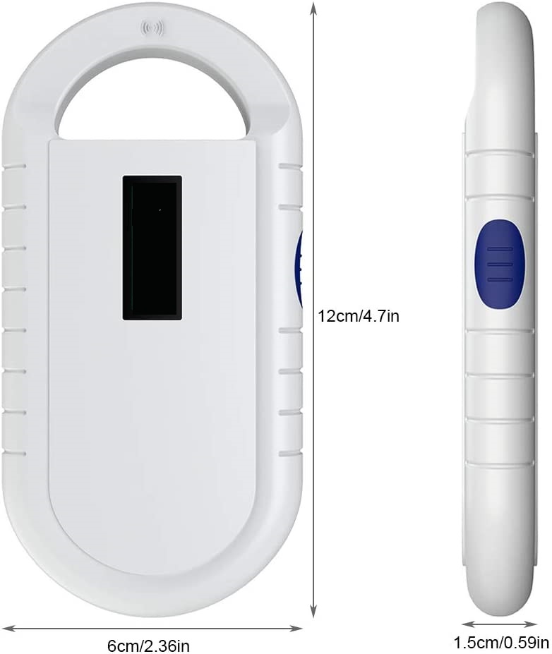 Pet Microchip Scanner, Handheld Animal Chip Reader Portable RFID Reader Supports for ISO 11784/11785, FDX-B and ID64 RFID