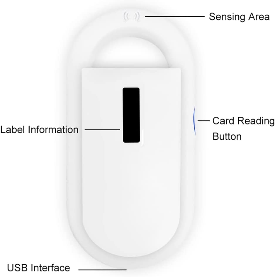 Pet Microchip Scanner, Handheld Animal Chip Reader Portable RFID Reader Supports for ISO 11784/11785, FDX-B and ID64 RFID