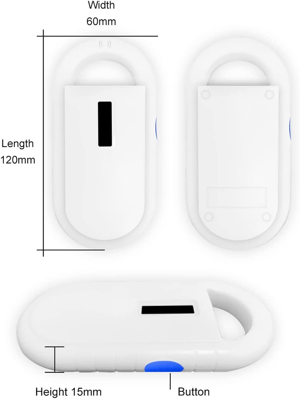 Pet Microchip Scanner, Handheld Animal Chip Reader Portable RFID Reader Supports for ISO 11784/11785, FDX-B and ID64 RFID