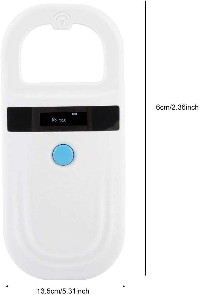 Animal Chip ID Scanner, Microchip Reader Scanner with OLED Display Screen, Supports FDXB (ISO11784 / 11785) for Management, Resource Management, etc