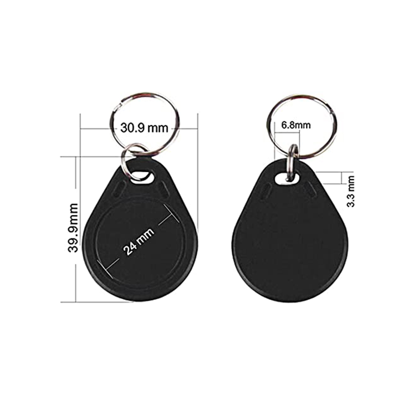 RFID Key Fob 13.56MHz F08 Proximity IC Card Token Key Tags for Access Control Smart Door Locks, UID Read Only